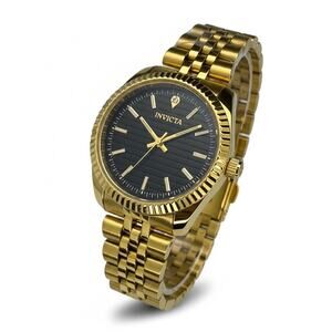 Invicta Celestial Mens Black And Gold Steel Watch 36mm 69168
